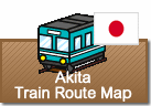 Akita Train Route map