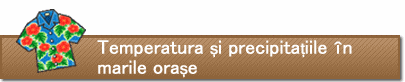 Temperatura și precipitațiile în marile orașe