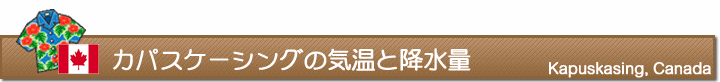 カパスケーシングの気温と降水量