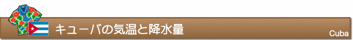 キューバの気温と降水量
