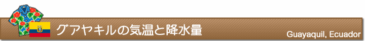 グアヤキルの気温と降水量