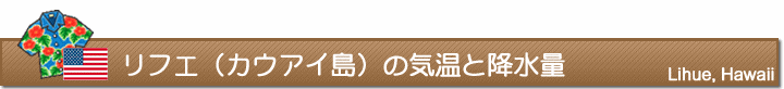 リフエ（カウアイ島）の気温と降水量