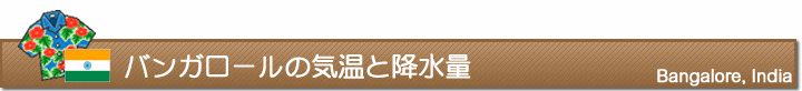 バンガロールの気温と降水量