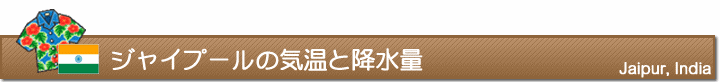 ジャイプールの気温と降水量