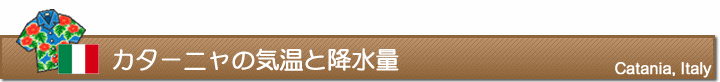 カターニャの気温と降水量