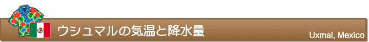 ウシュマルの気温と降水量