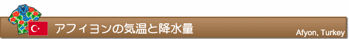 アフィヨンの気温と降水量