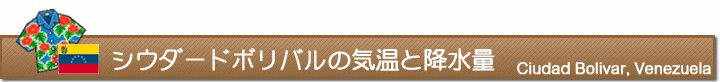 シウダードボリバルの気温と降水量