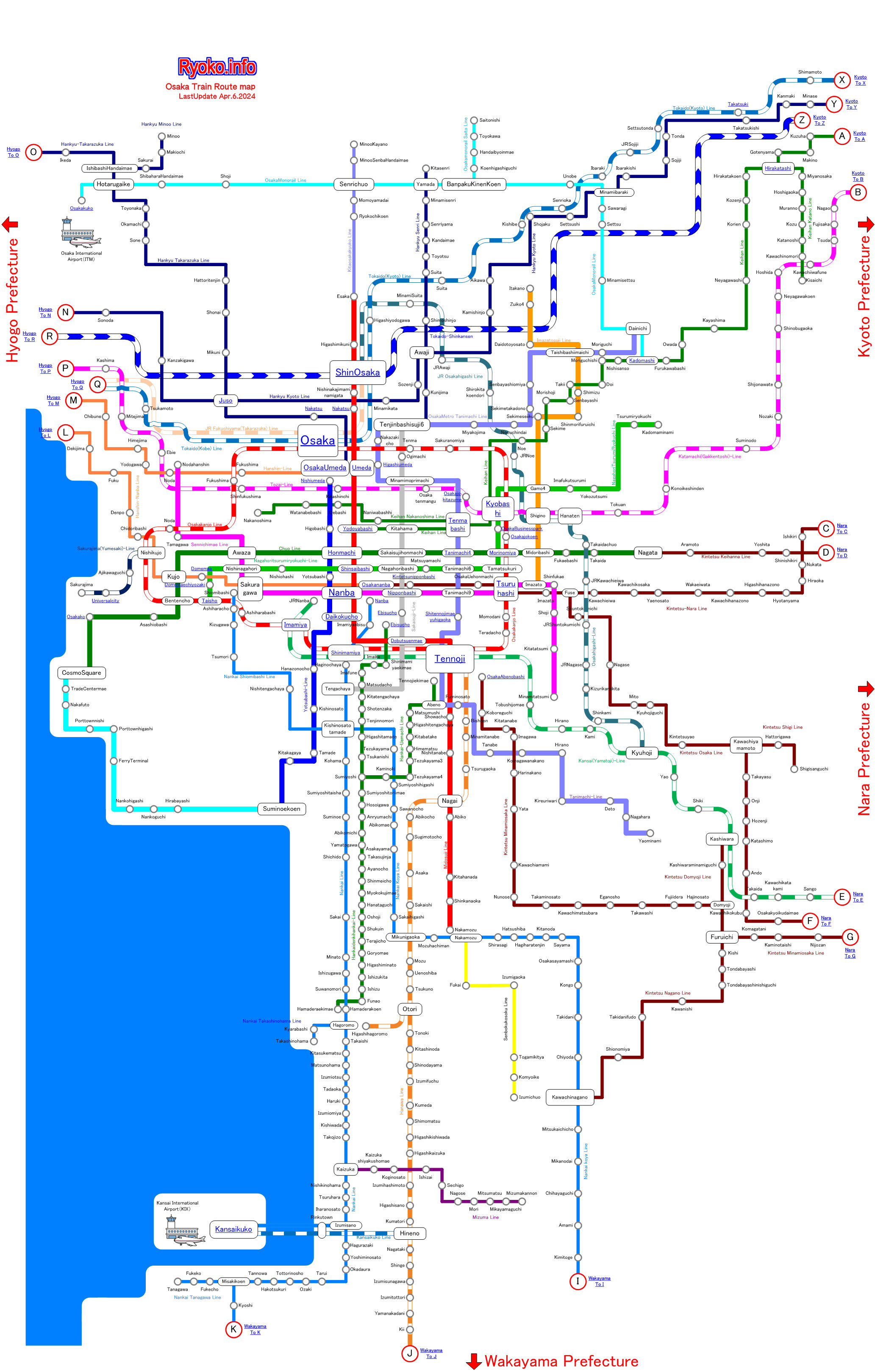 Osaka MRT Map