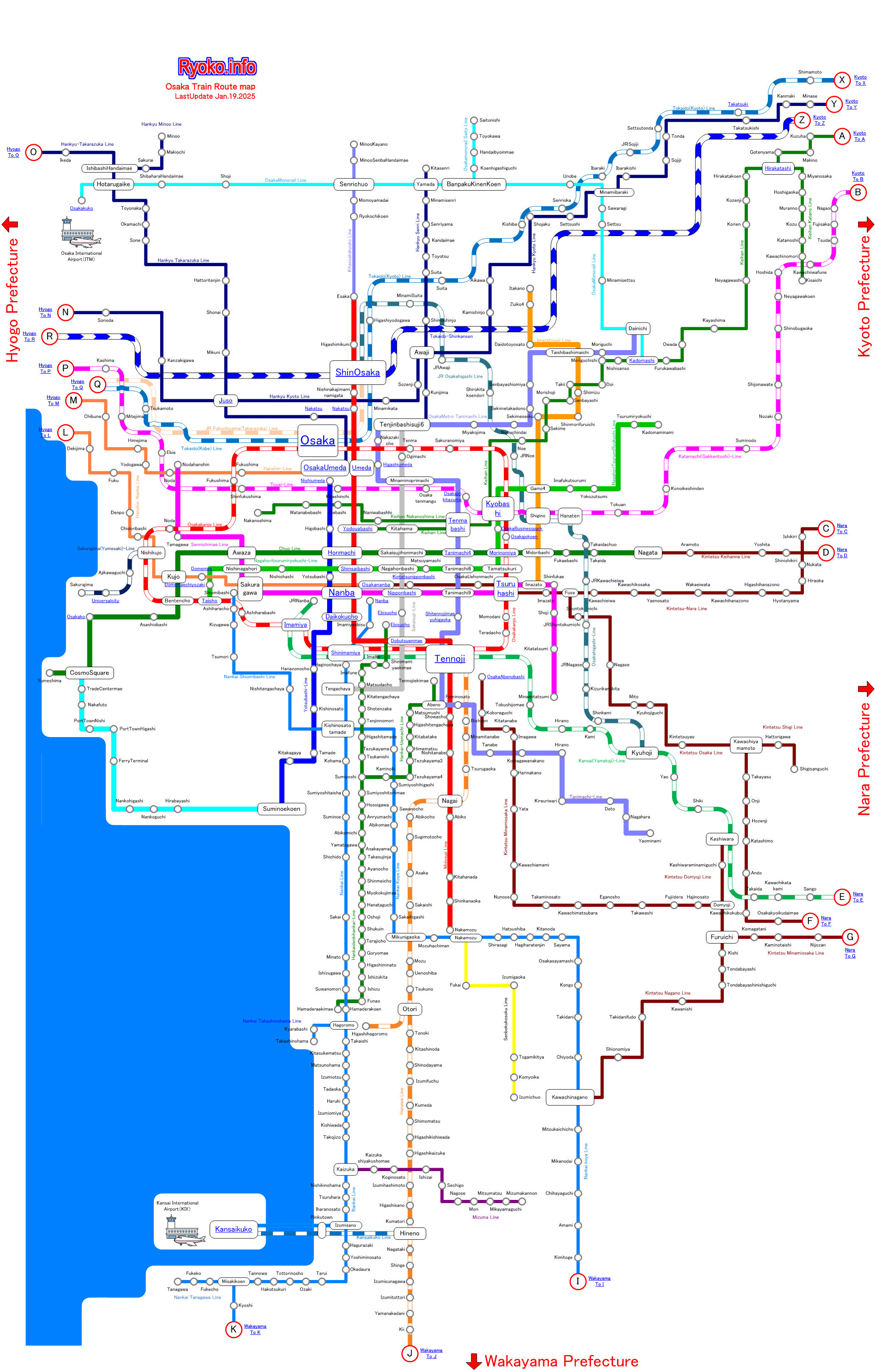 Osaka MRT Map