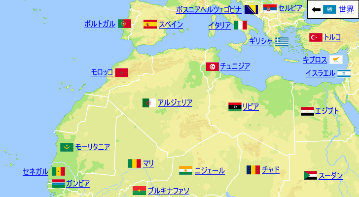 アルジェリアの気温と降水量