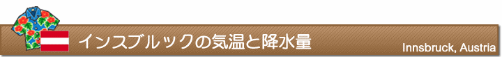 インスブルックの気温と降水量