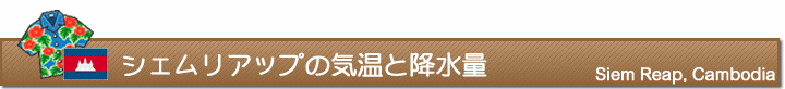 シェムリアップの気温と降水量