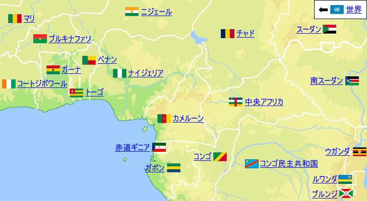 カメルーンの気温と降水量