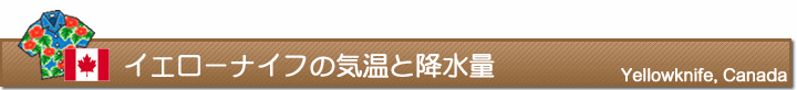 イエローナイフの気温と降水量