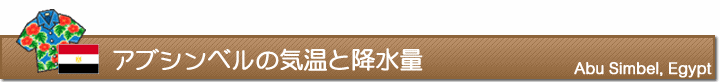 アブシンベルの気温と降水量
