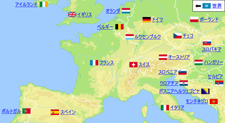 フランスの気温と降水量