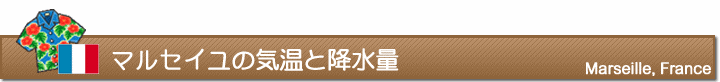 マルセイユの気温と降水量