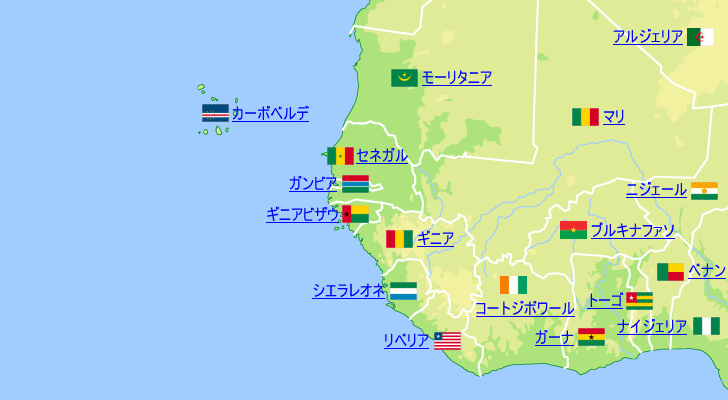 ガンビアの気温と降水量