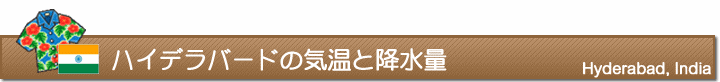 ハイデラバードの気温と降水量