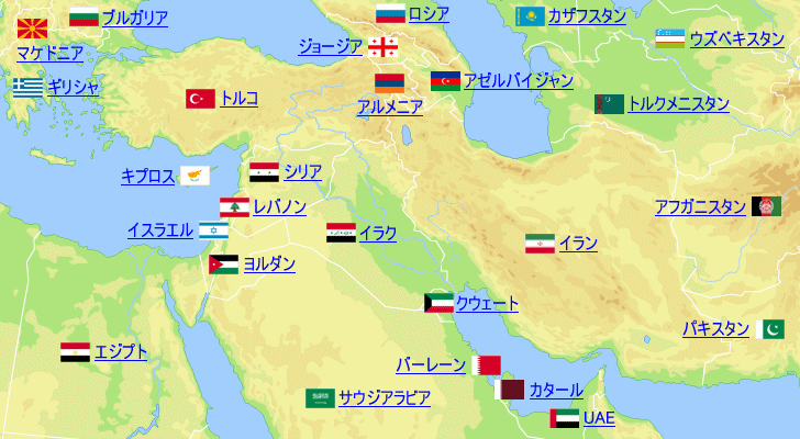 イラクの気温と降水量