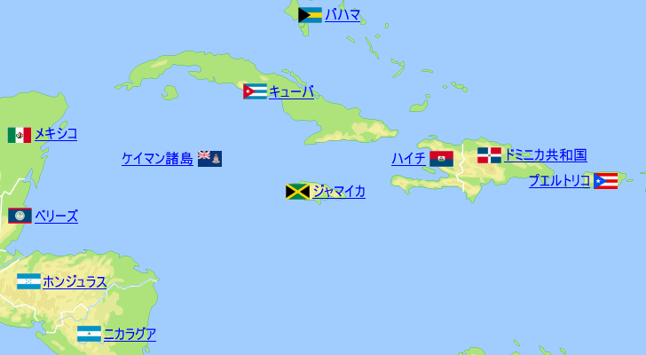 ジャマイカの気温と降水量