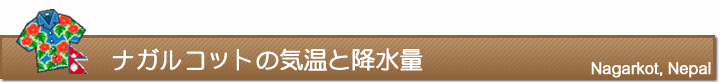 ナガルコットの気温と降水量