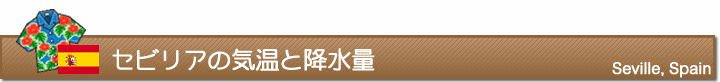 セビリアの気温と降水量