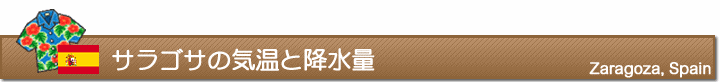 サラゴサの気温と降水量