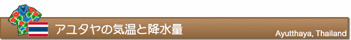 アユタヤの気温と降水量