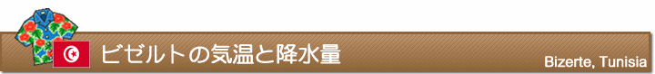 ビゼルトの気温と降水量