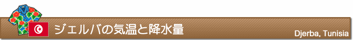 ジェルバの気温と降水量