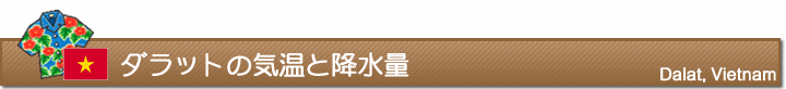 ダラットの気温と降水量