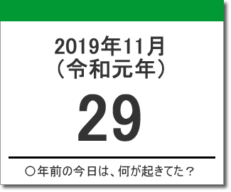 2019年（令和元年）11月29日の出来事